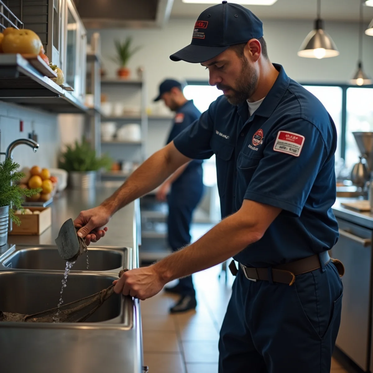 Grease trap service and drain jetting at an Addison, TX Belt Line Rd restaurant