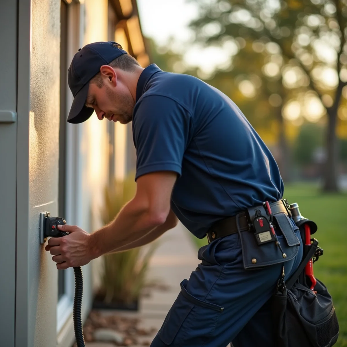 Belt Line Plumbing technician on a service call in Allen, TX — 90s–2000s master-planned stock