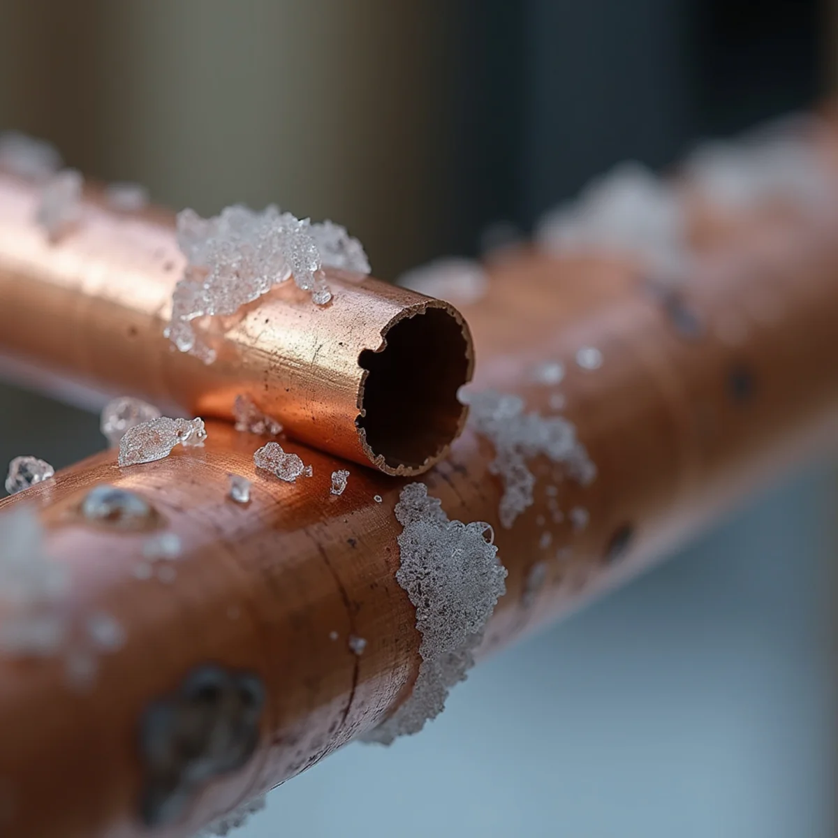 Close-up of burst pipe repair equipment used by Belt Line Plumbing in Addison