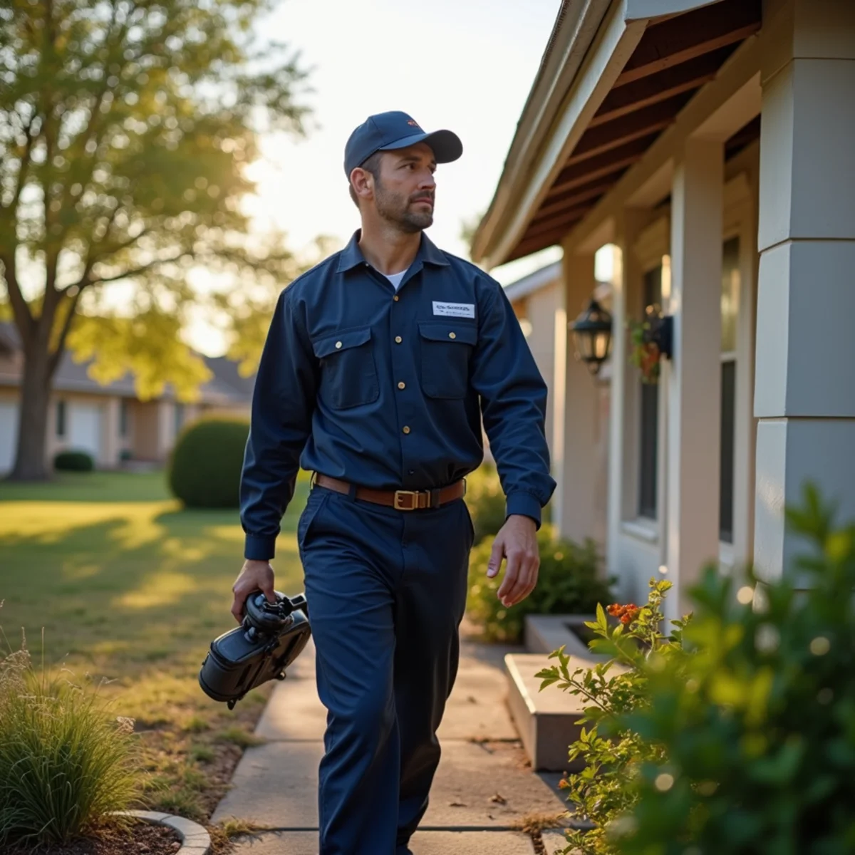 Belt Line Plumbing technician on a service call in Cleburne, TX — santa fe rail heritage