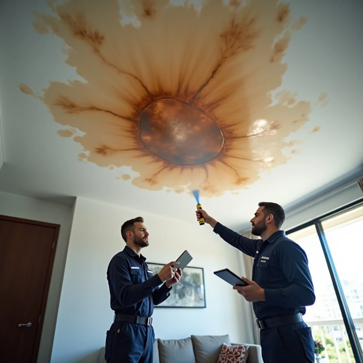 Water damage in an Addison, TX condo unit