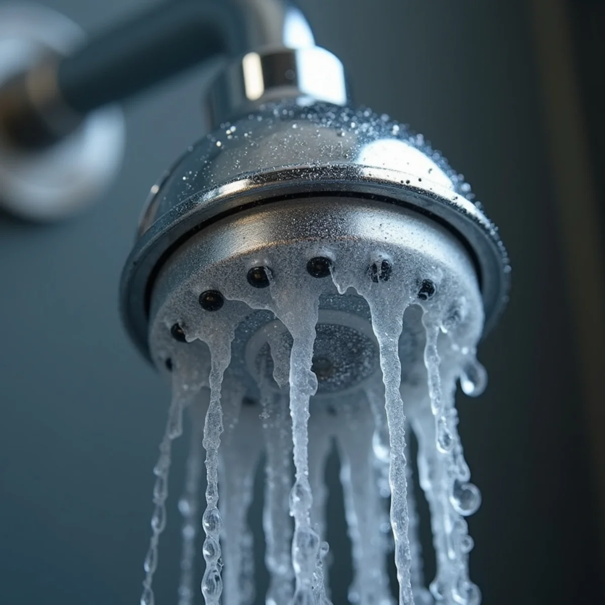 Hard water scale buildup on Dallas County plumbing fixtures