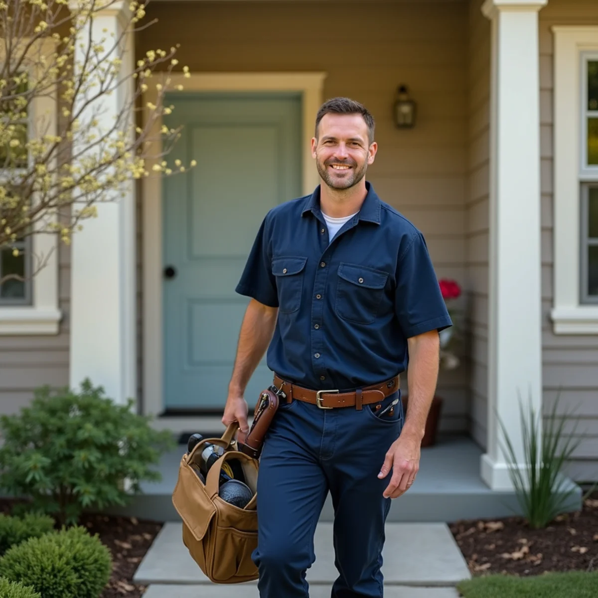 Belt Line Plumbing technician on a service call in Denison, TX — eisenhower birthplace