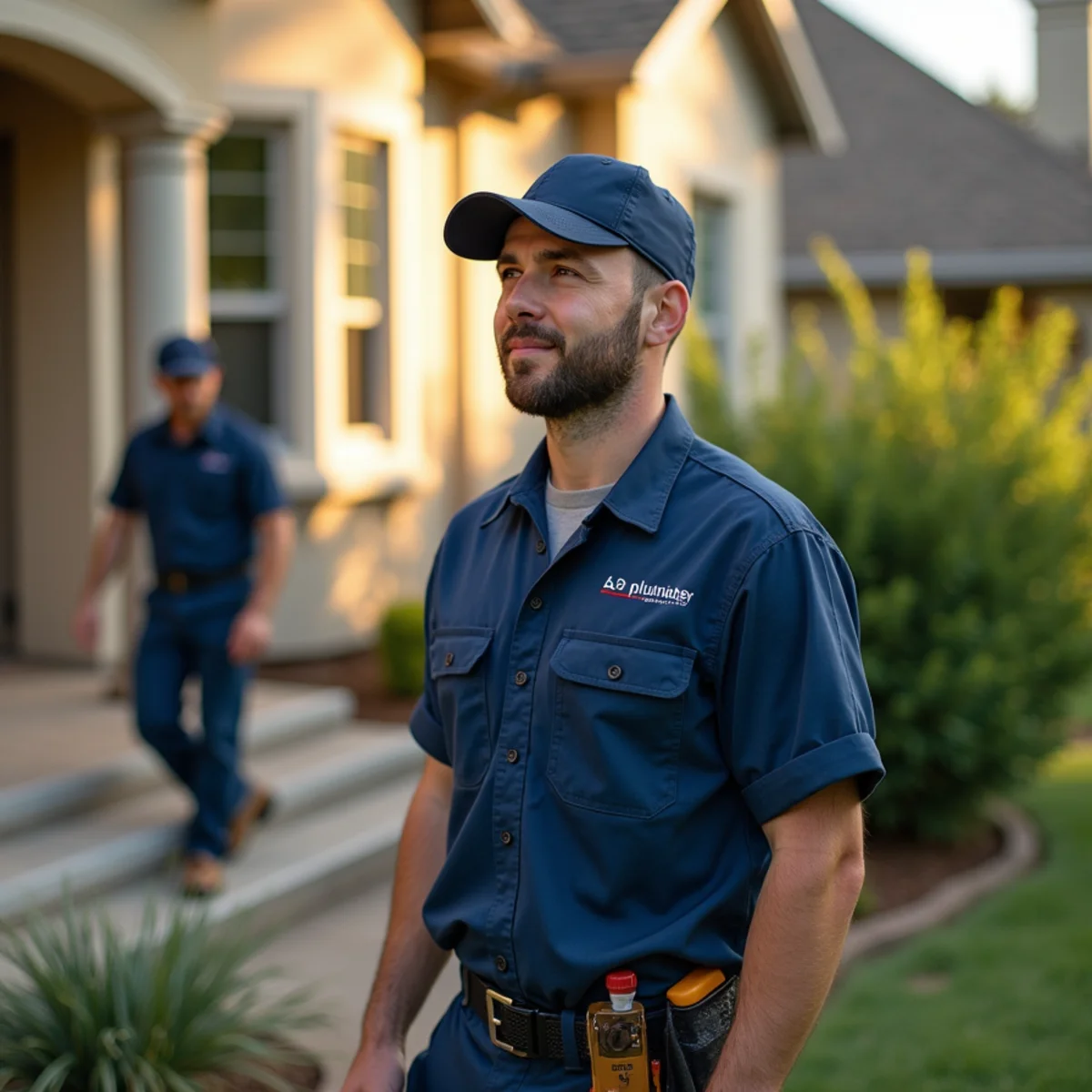 Belt Line Plumbing technician on a service call in Denton, TX — college-town rental churn + 1920s–50s downtown housing stock