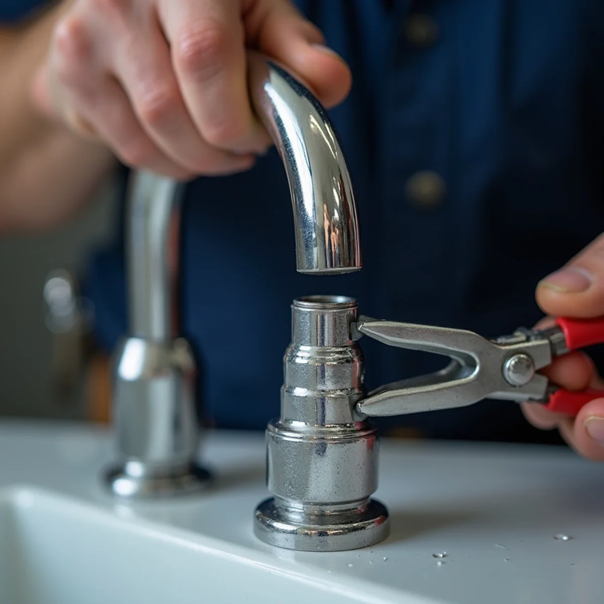 Close-up of toilet, faucet & fixture repair equipment used by Belt Line Plumbing in Addison
