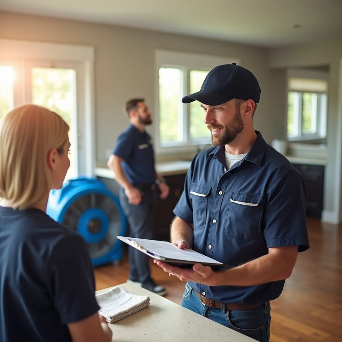 Finished flood & water damage plumbing job in an Addison, TX home by Belt Line Plumbing