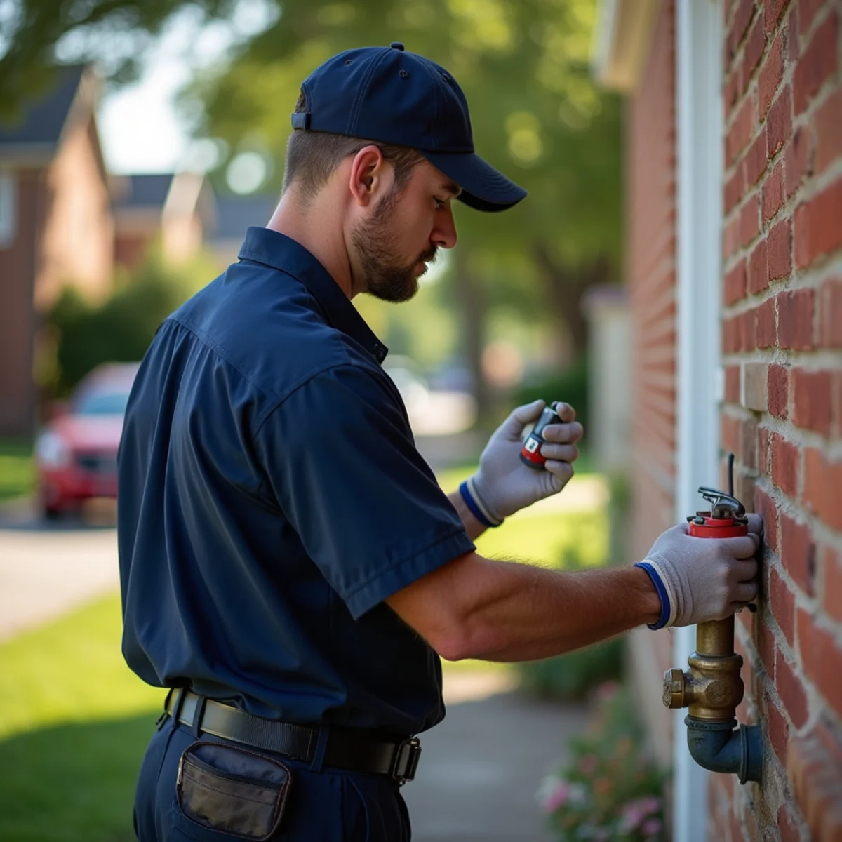 Belt Line Plumbing technician on a service call in Gainesville, TX — cooke county seat