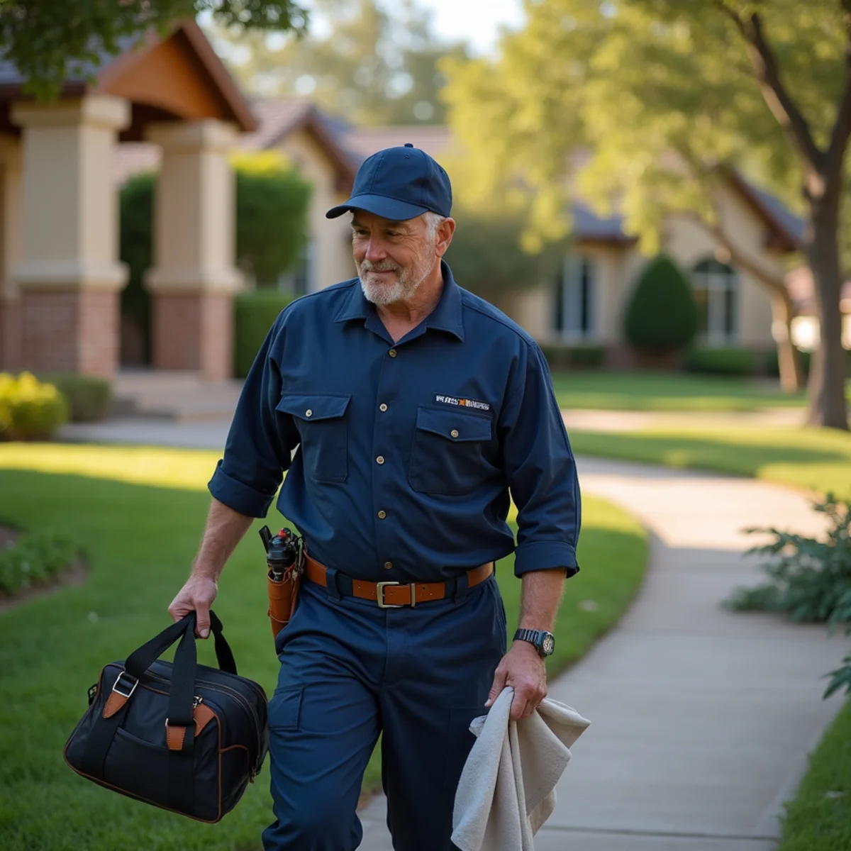 Belt Line Plumbing technician on a service call in Highland Village, TX — lewisville lake peninsula