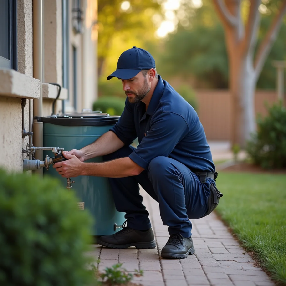 Belt Line Plumbing technician on a service call in Parker, TX — southfork ranch fame