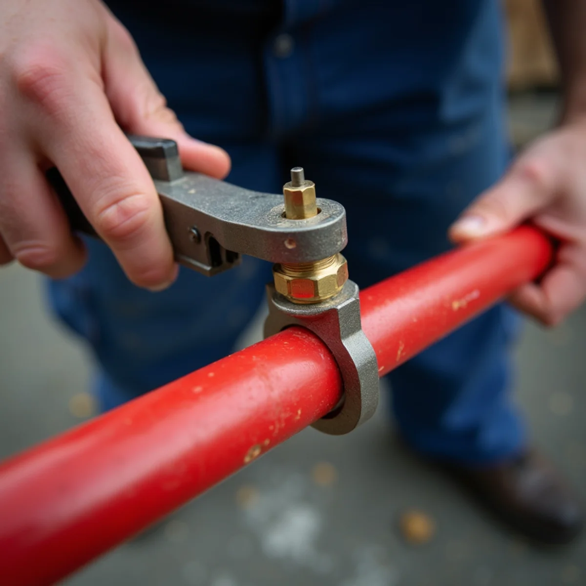 Close-up of whole-home repiping equipment used by Belt Line Plumbing in Addison