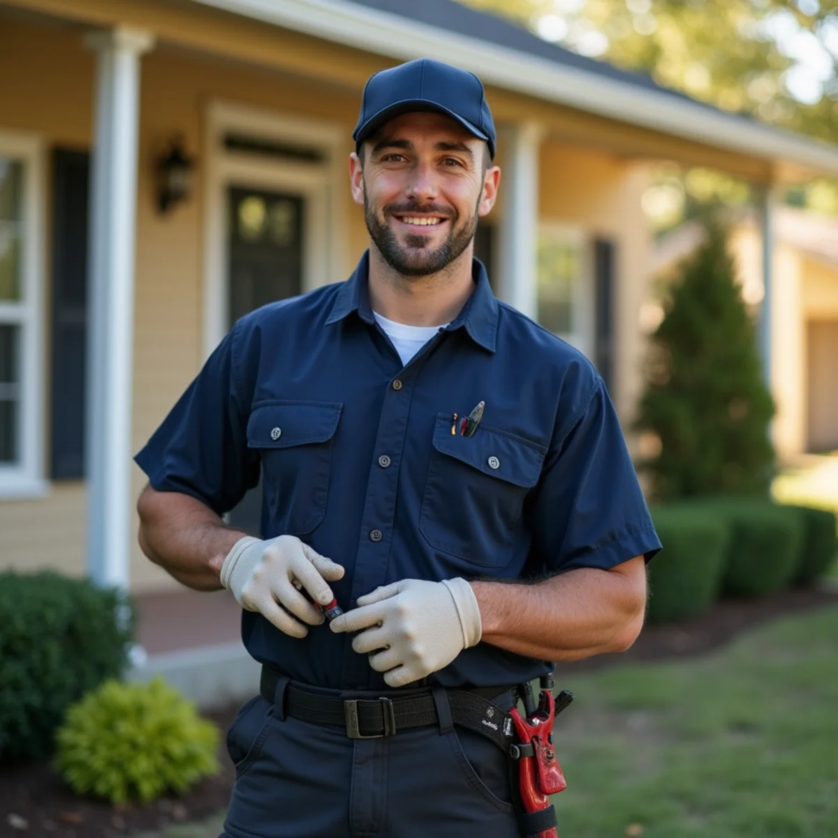 Belt Line Plumbing technician on a service call in Sanger, TX — i-35n growth