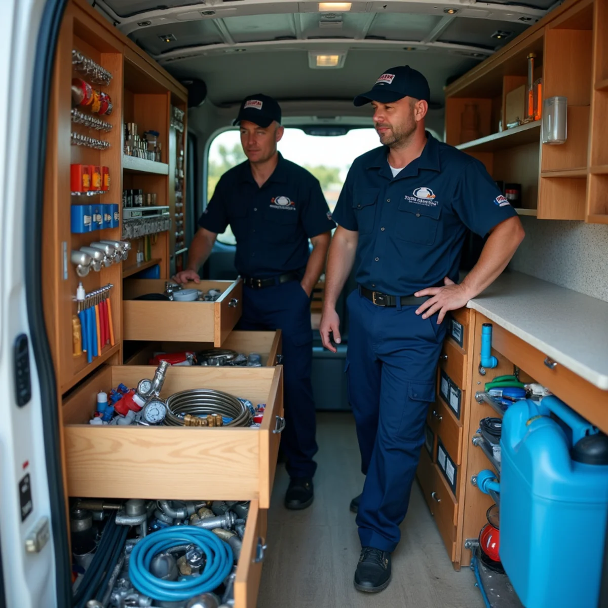 Belt Line Plumbing Co. service trucks and technicians in Addison, TX