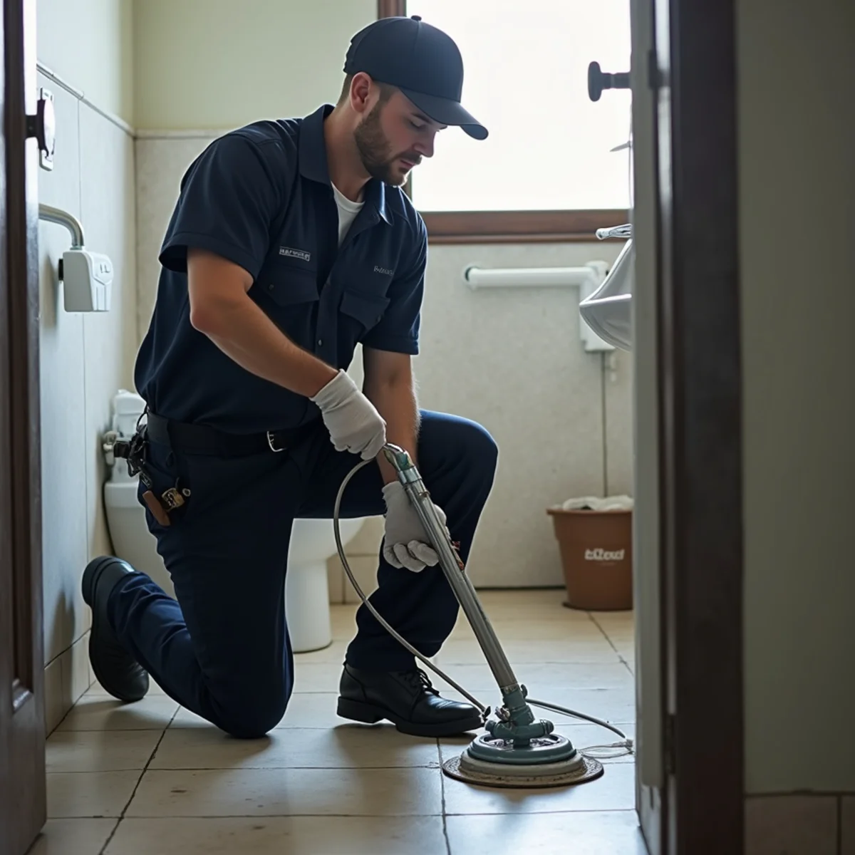 Sewer Backup Cleanup process in action at a home or business in Addison, TX