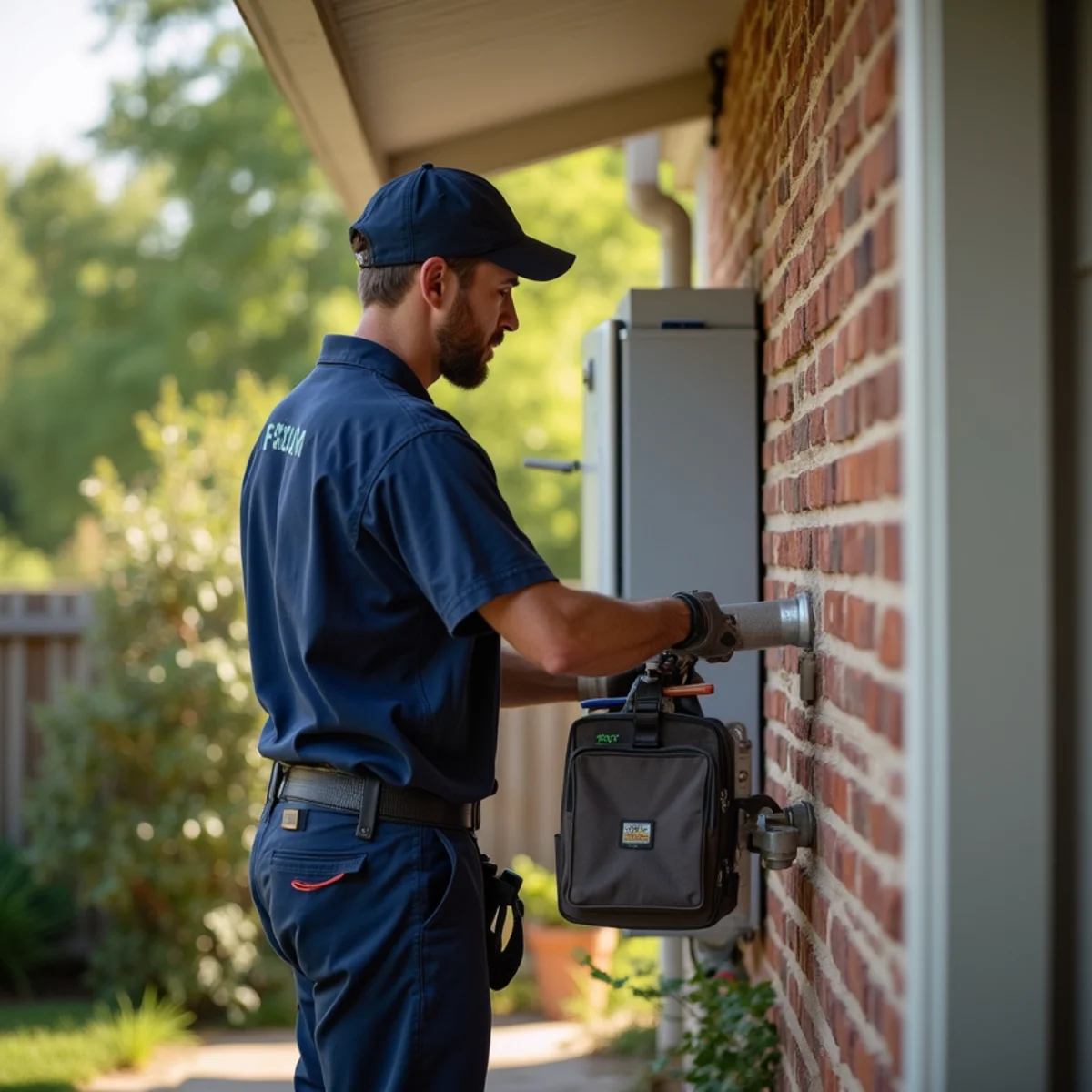 Belt Line Plumbing technician on a service call in Sherman, TX — ti semiconductor mega-site growth