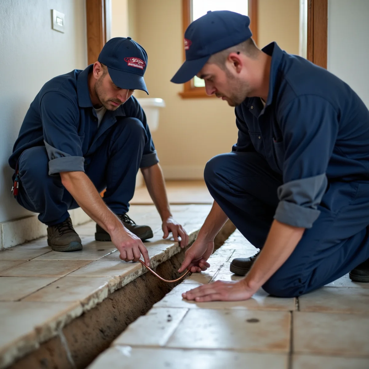 Slab Leak Detection & Repair process in action at a home or business in Addison, TX