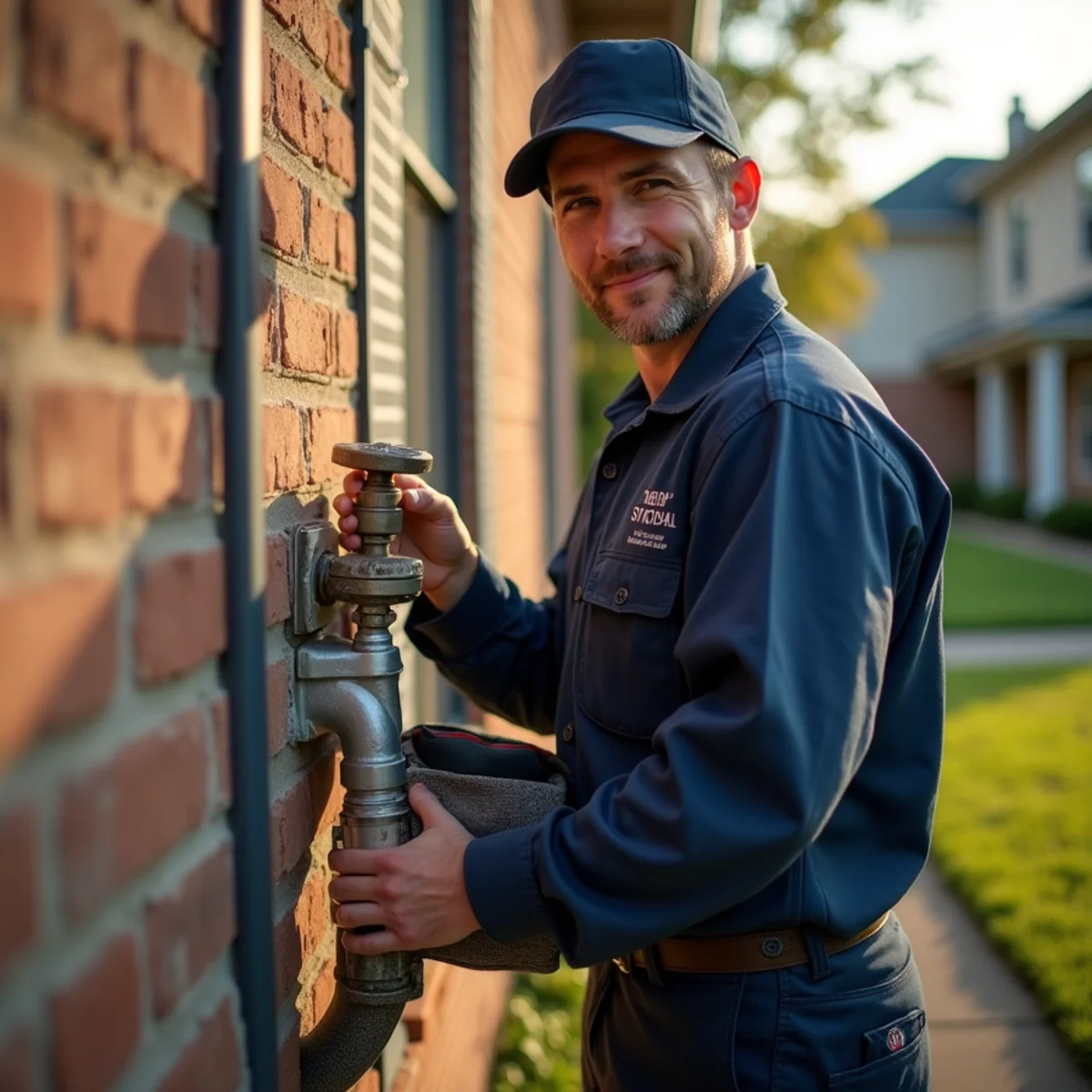 Belt Line Plumbing technician on a service call in Terrell, TX — 1870s rail town