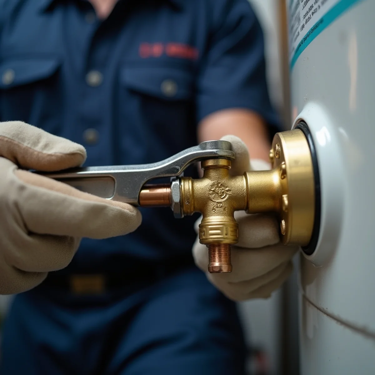 Close-up of water heater repair & installation equipment used by Belt Line Plumbing in Addison