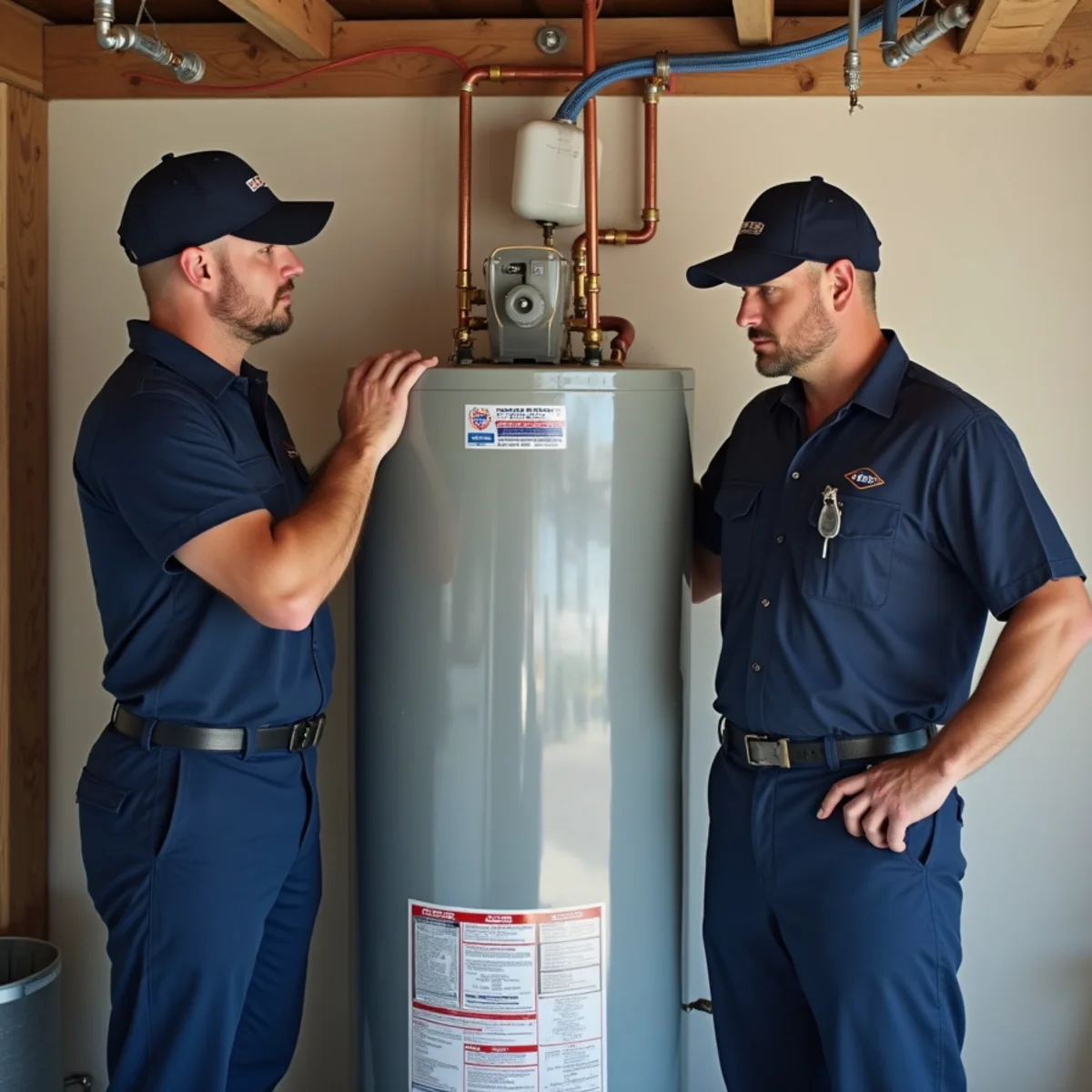 Finished water heater repair & installation job in an Addison, TX home by Belt Line Plumbing