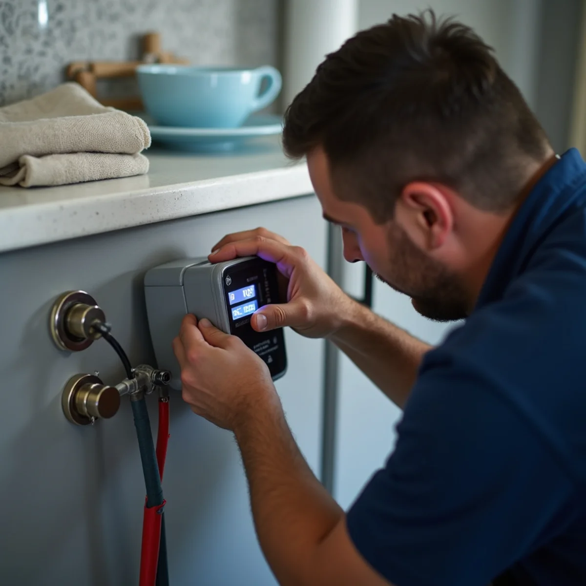 Water Softener Installation process in action at a home or business in Addison, TX