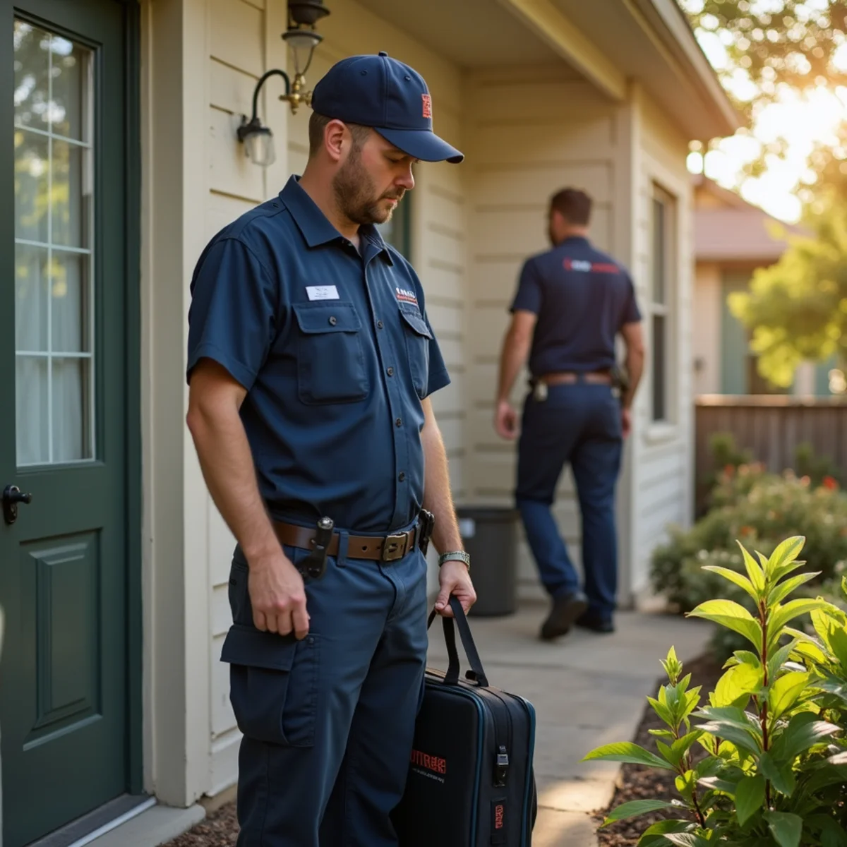 Belt Line Plumbing technician on a service call in Wylie, TX — mix of 1900s downtown homes & new lake lavon-area growth